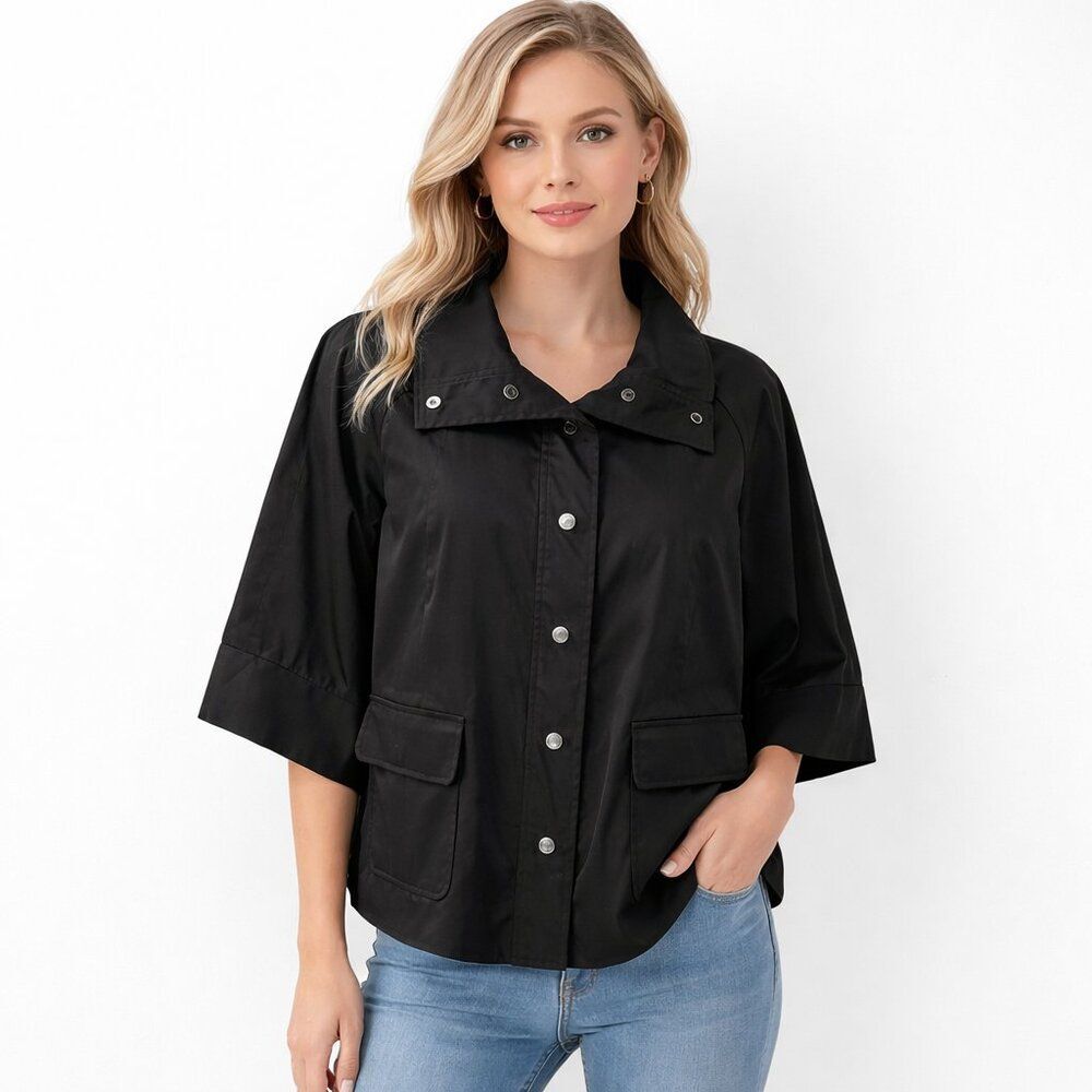 Adrienne Vittadini Jacket Size XL Black NWOT